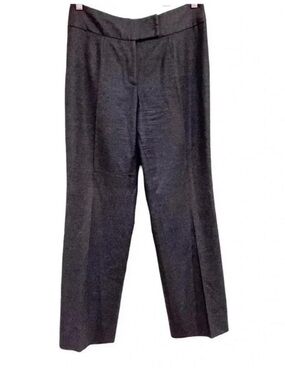 Dara Lamb Wool Pleated Straight Leg Trousers Pants Gray